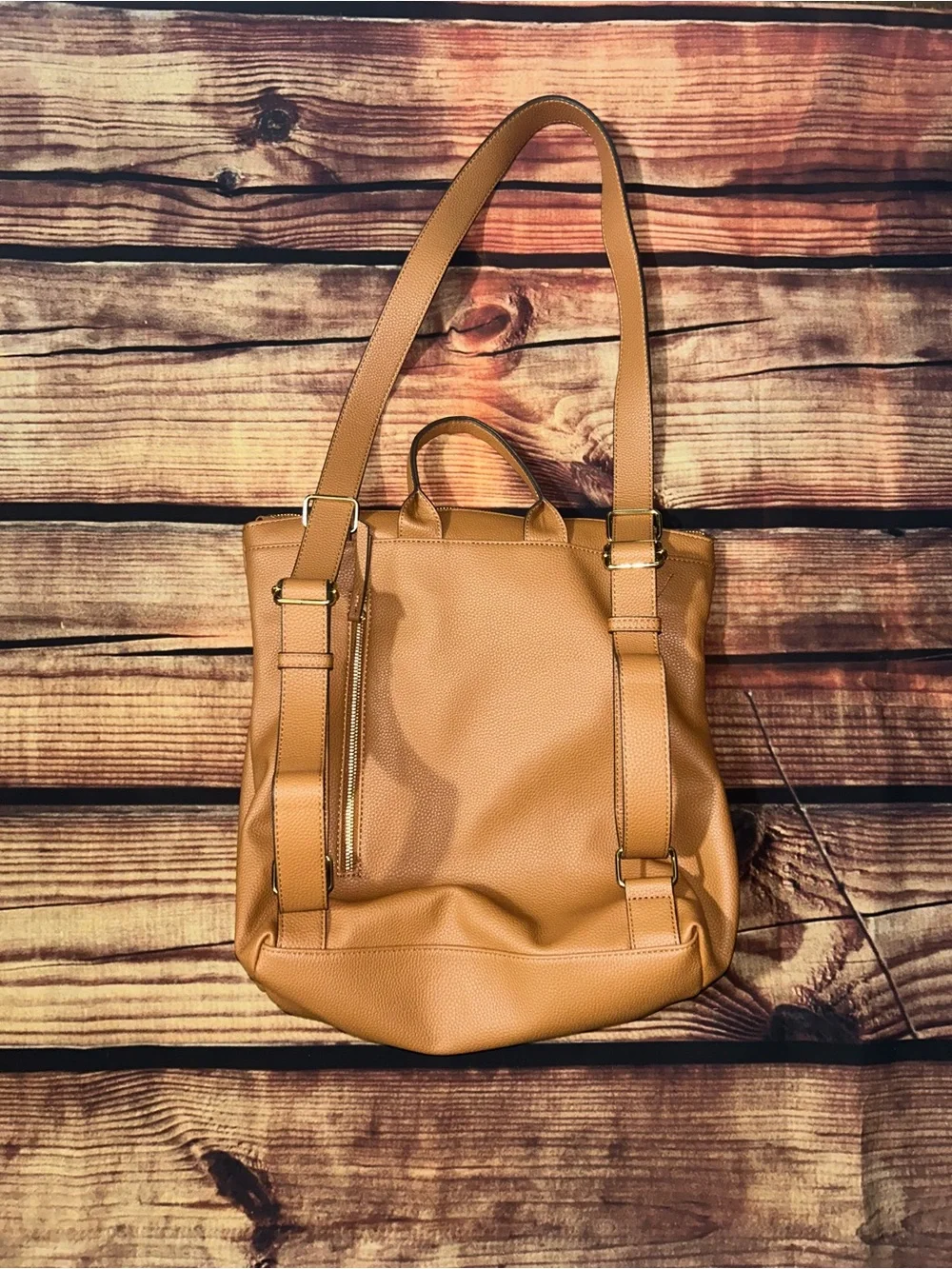 Women’s Tan Leather Tote Backpack - Nanette Lepore